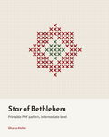 Star of Bethlehem cross-stitch pattern chart