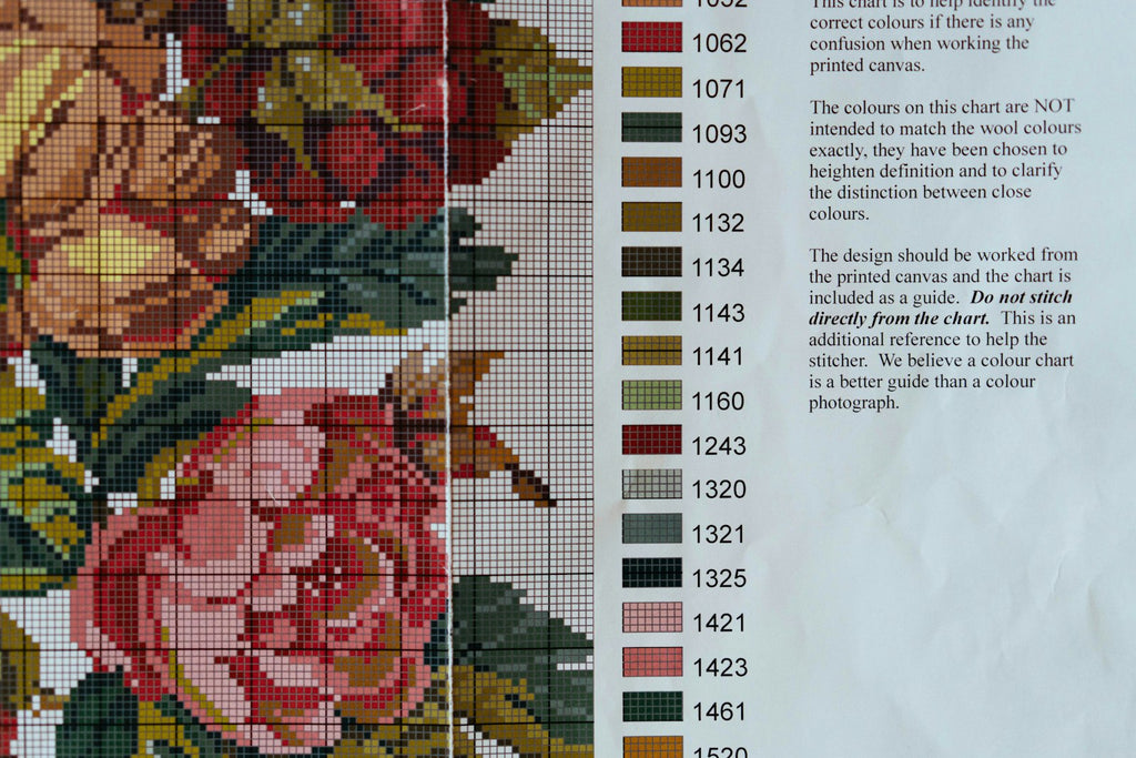 Close-up of hand cross-stitch embroidery