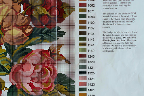 Close-up of hand cross-stitch embroidery