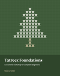 Tatreez Foundations workshop, with a cypress motif chart
